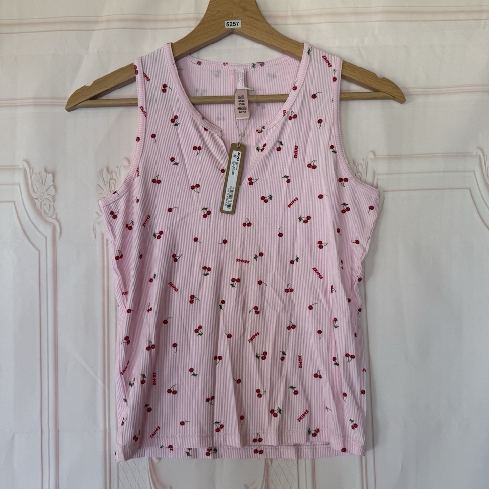 Skims Soft Lounge Tank In Cherry Blossom Size S NWT
